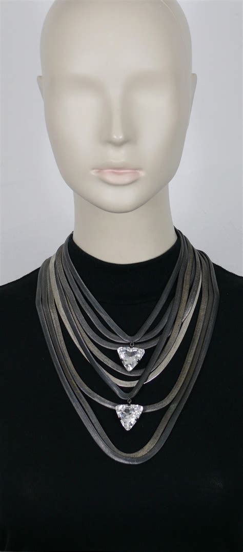 ysl kukui nut black necklace rive gauche|Yves Saint Laurent Rive Gauche Jewelry .